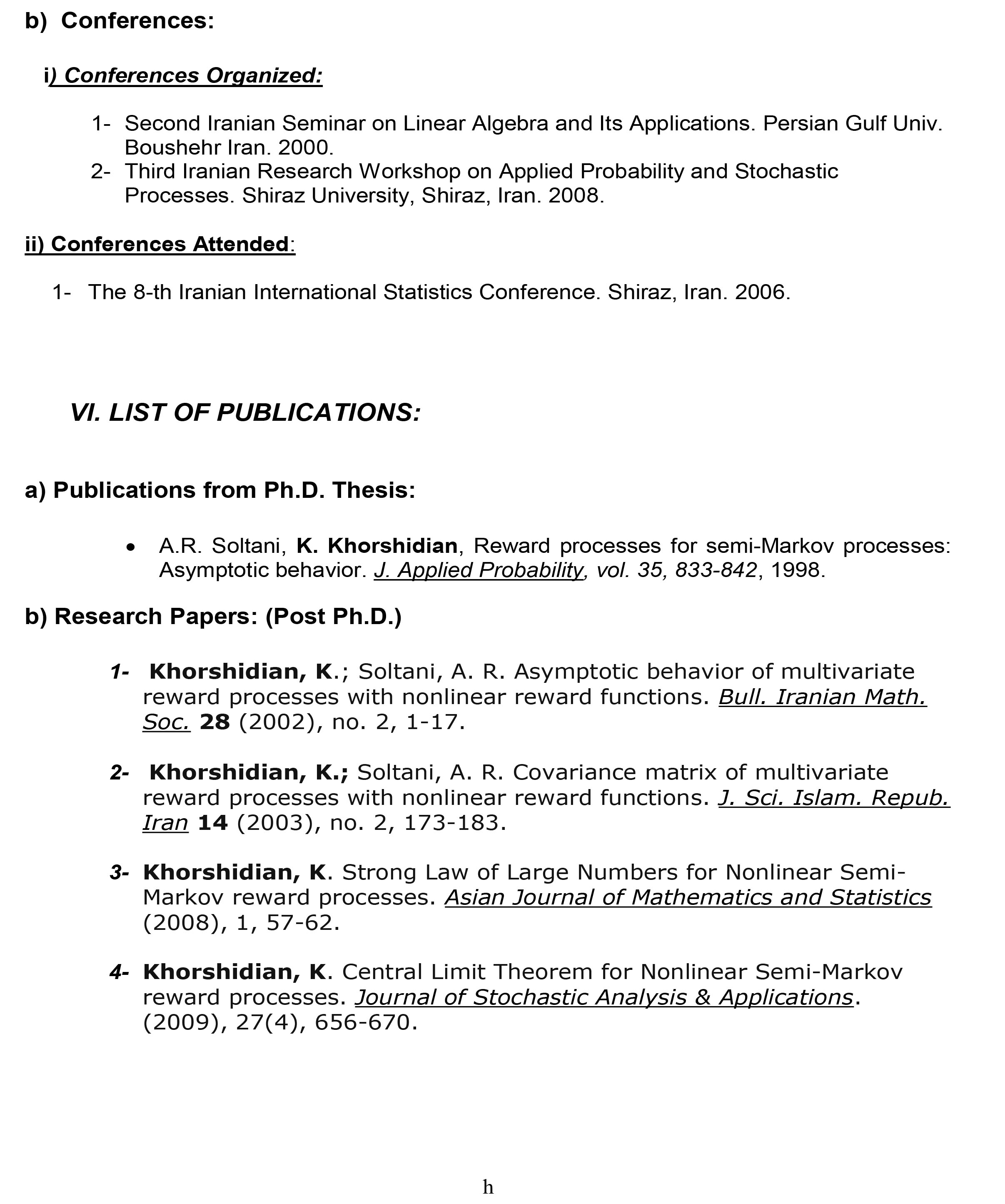 رزومه استاد - دکتر کاووس خورشیدیان