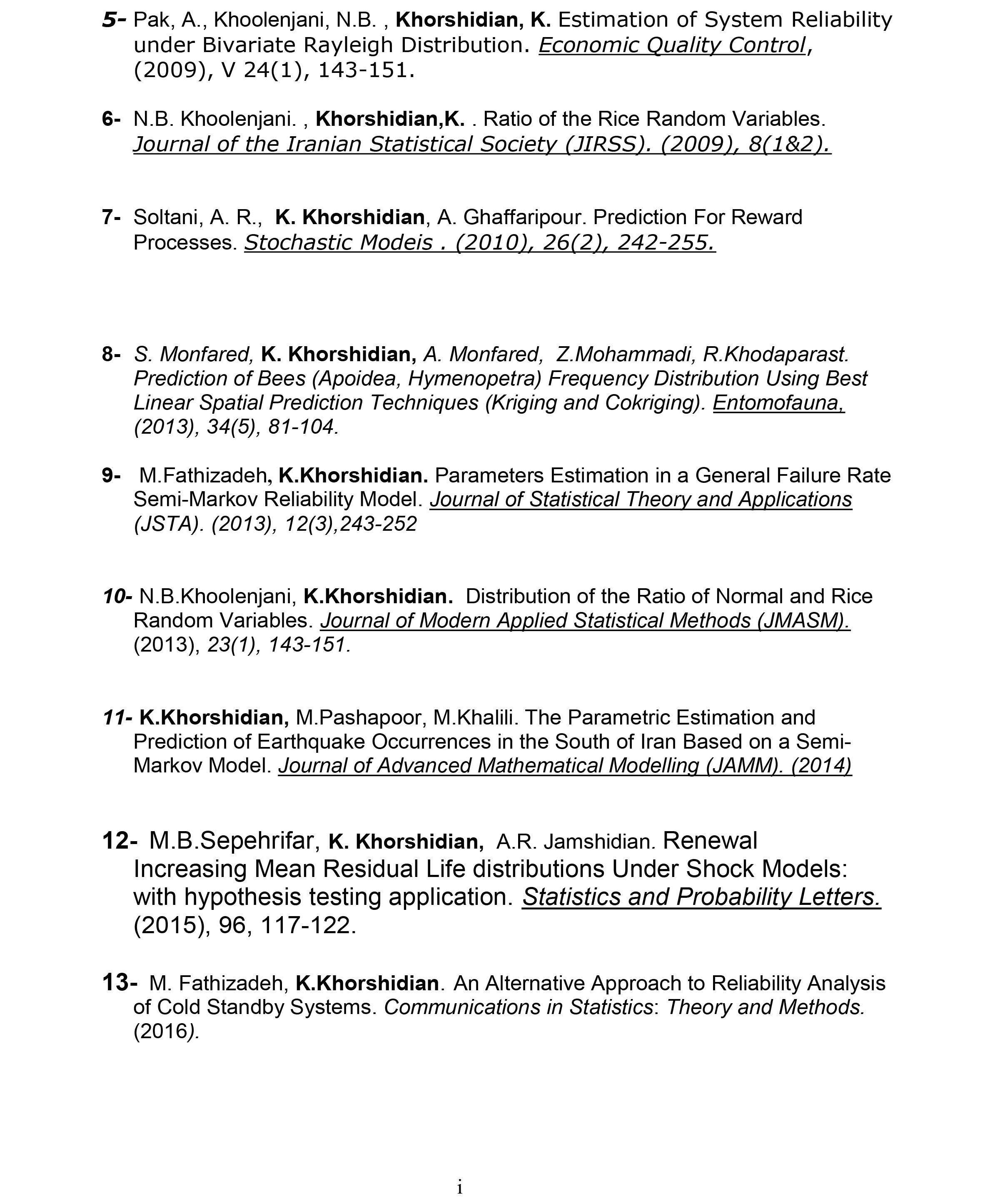 رزومه استاد - دکتر کاووس خورشیدیان