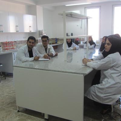 تصاویری از حضور دانشجویان در آزمایشگاه های صنایع شیمیای و غذایی